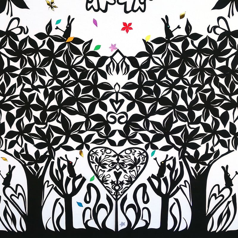 ☆切り絵作品「無限の森」 | アトリエ魔法ウサギ