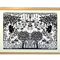 ☆切り絵作品「無限の森」
