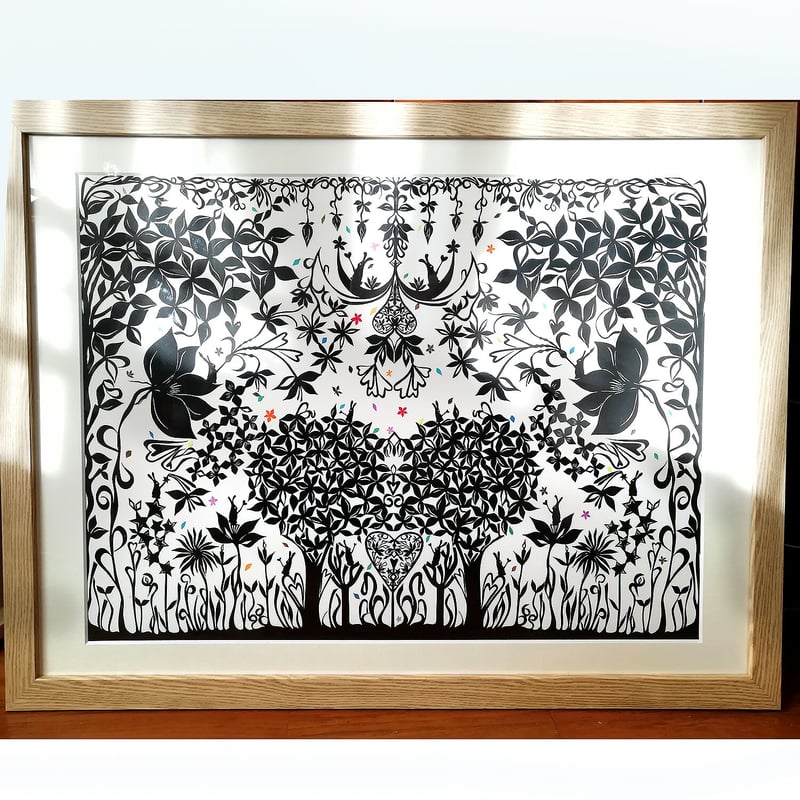 ☆切り絵作品「無限の森」 | アトリエ魔法ウサギ