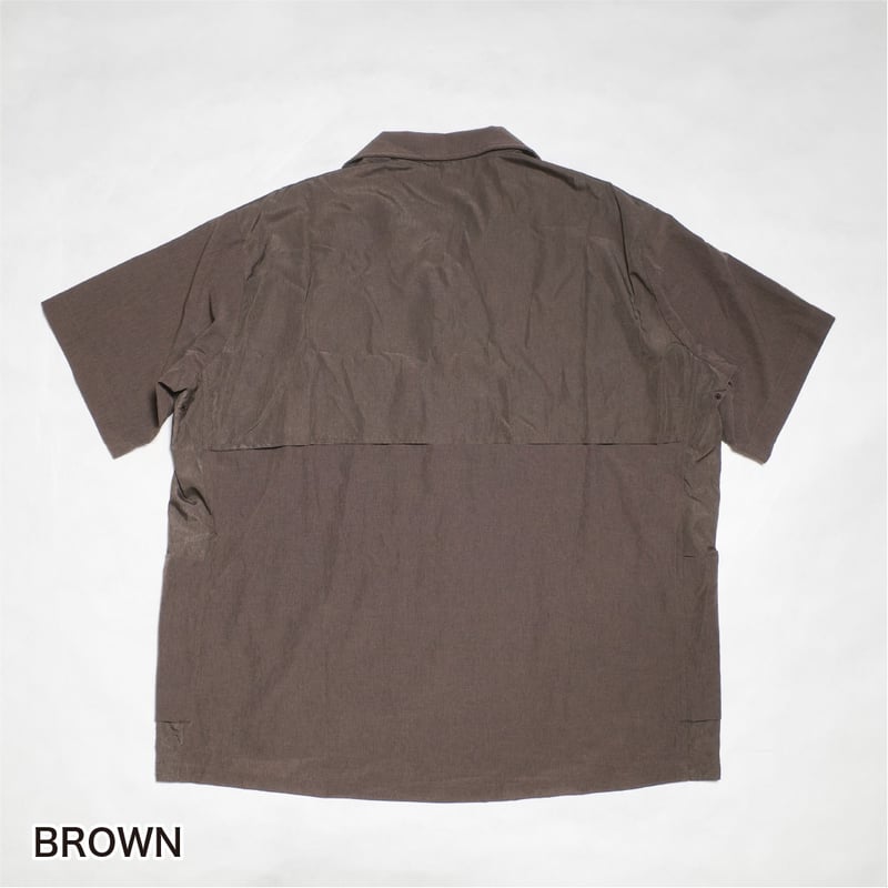 PROJ. MT. / SIDE POCKETS OPEN COLLAR SHIRT | mu