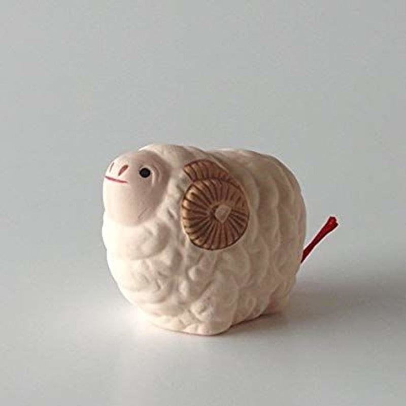 とってもかわいい♪ 干支マスコット(未) 開運おみくじ付 陶器製 | ゆめ