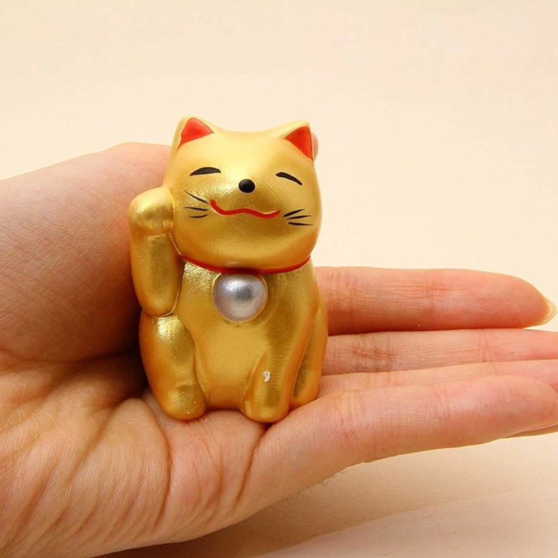 とってもかわいい♪ 招き猫マスコット(金・右手・お金招き) 開運