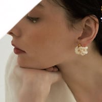 layered freshwater pearl pierce  mini／ 6連レイヤード淡水パールピアス　ミニ　No.1405