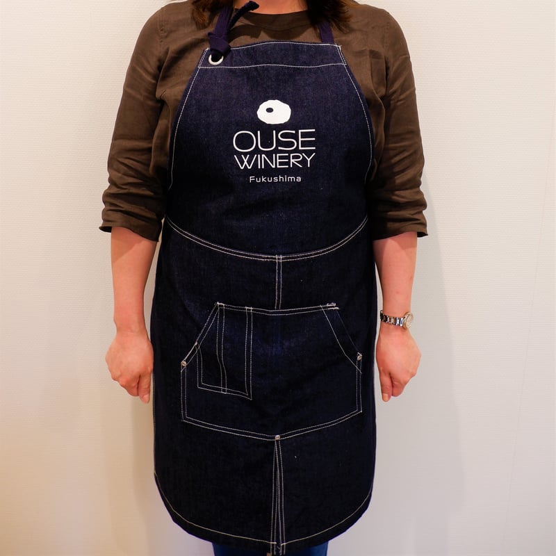 ロゴ入りワークエプロン | 日本ワインショップ「ふくしま逢瀬