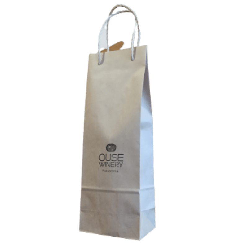 ロゴ入り紙袋(ワイン/ジュース 1本用) | 日本ワインショップ