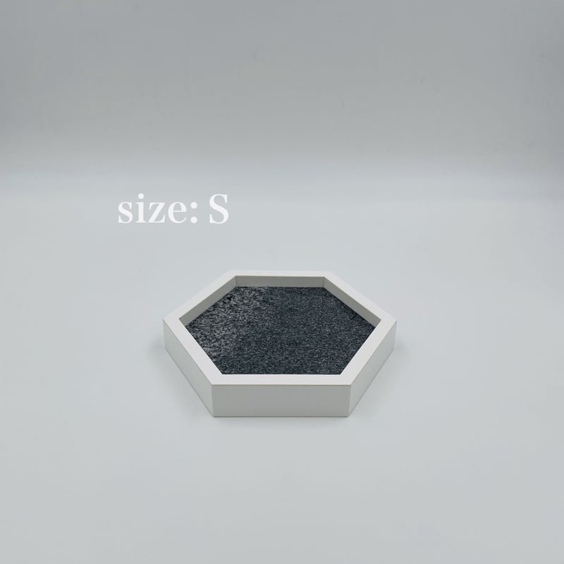 珍しい模様の六角形トレイ〜accessory tray／White・L〜 | aji ston