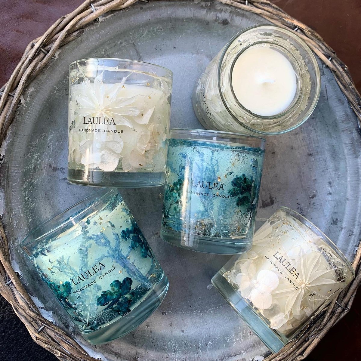 botanical aroma soy candle ターコイズブルー | LAULEA