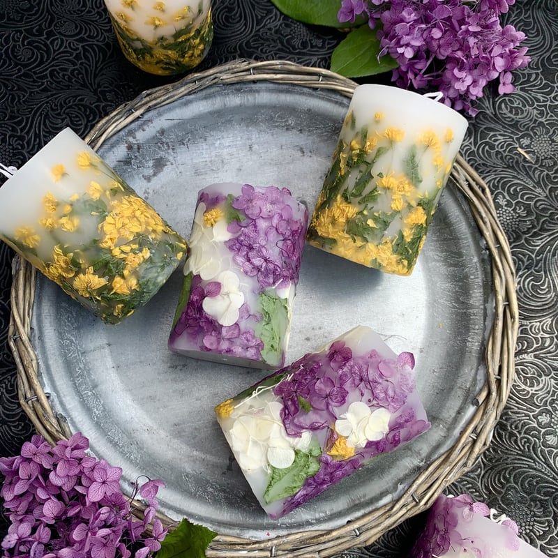 紫陽花ボタニカルキャンドル | LAULEA