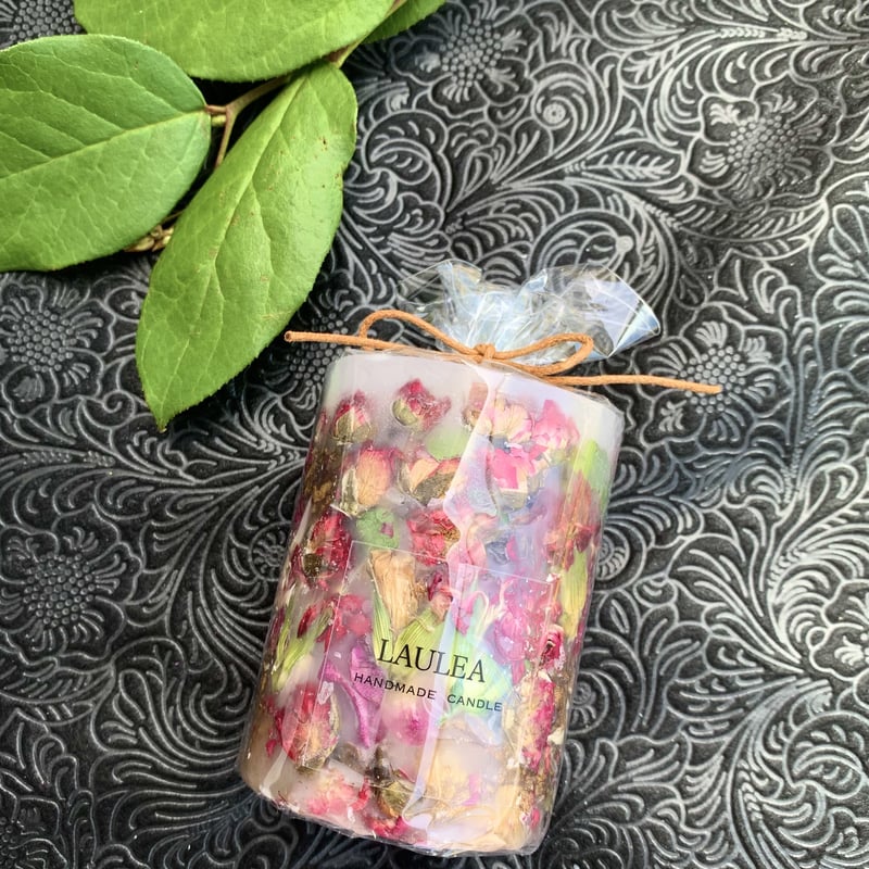 ミニ薔薇たっぷりボタニカルキャンドル | LAULEA