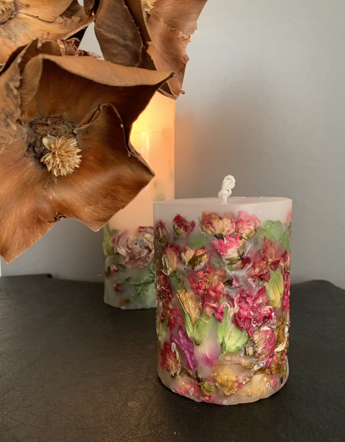 ミニ薔薇たっぷりボタニカルキャンドル | LAULEA