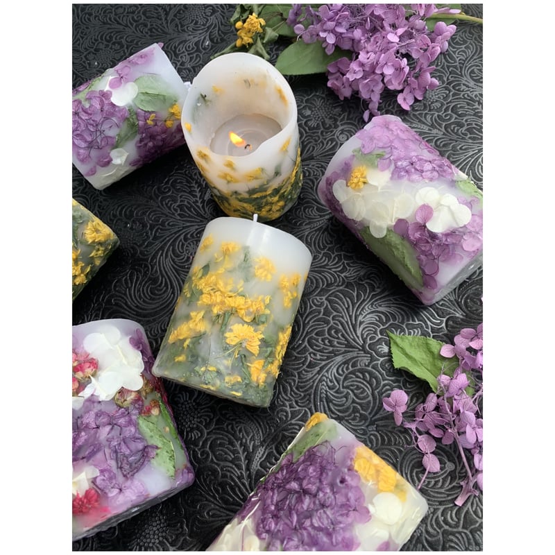 紫陽花ボタニカルキャンドル | LAULEA