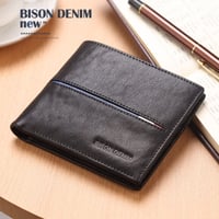 BISON DENIM クレジットカードホルダー レザーウォレット メンズ スリム