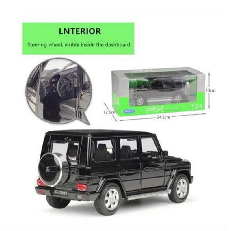 1/24 メルセデス ベンツ G500 ゲレンデ ダイキャストカー 黒 ブラック