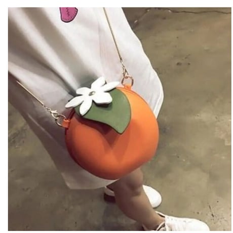 Yogodlns 個性的 デザイン みかんショルダーバッグ