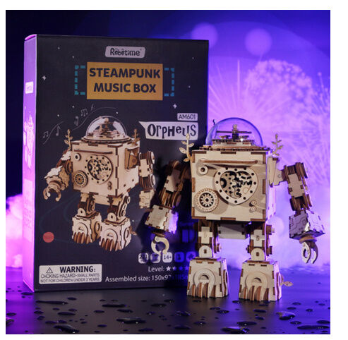 オルゴール】 ROBOTIME ロボット 3D立体パズル Can't take my eye