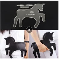 レザークラフト 透明 アクリル 馬 型 クラッチバッグ ハンドバッグ 簡単作成 テンプレート