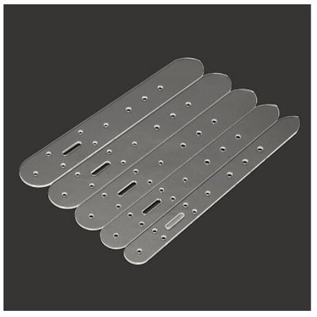 レザークラフト  5個 セット アクリル ベルト ビレット バックル ヘッド エンド テンプレート