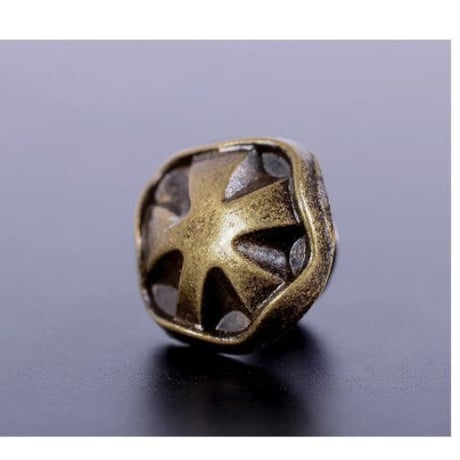 レザークラフト  11mm 50個セット ブロンズ トーン 花 メタル リベット スタッズ コンチョ