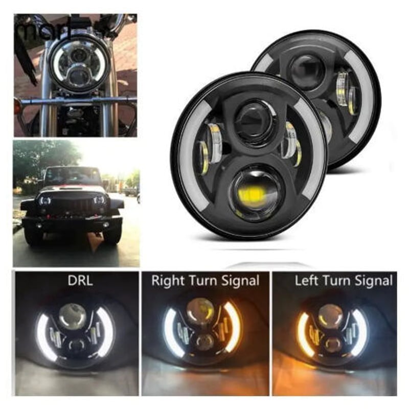 即納 2個セット デュアルプロジェクター 7インチ LEDヘッドライト 車 即納 2個セット デュアルプロジェクター 7インチ LEDヘッドライト 車