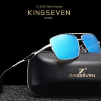 【2020モデル】 KINGSEVEN スクエアサングラス メンズ 偏光レンズ UV400 ポラロイド クラシック 高級 軽量 海外トップブランド N7906 【選べる3色】