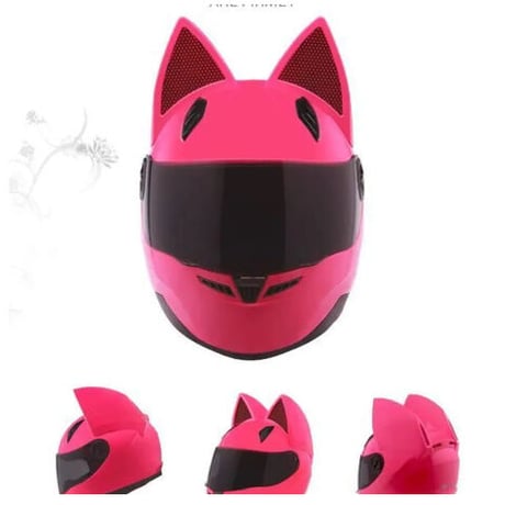 猫耳 フルフェイスヘルメット カラーサイズ選べますシールドカラー4色展開 レトロ 昭和 走り屋