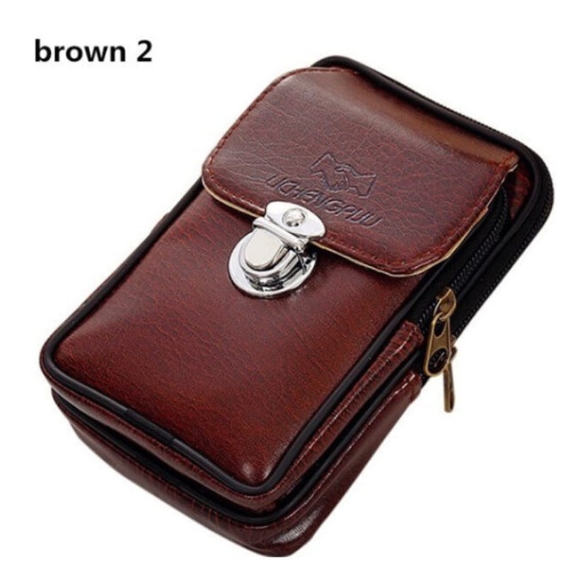 メンズ レザー ファニー パック スマホ ベルト ポーチ | World Planet