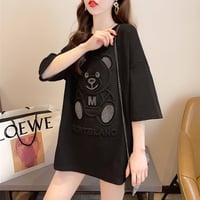 ラウンドネック 半袖 ゆったり 着回し ルーズ カジュアル アニマル柄  春 夏 Tシャツ