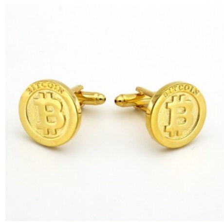 カフス  ビジネス スーツ フレンチ シャツ アクセサリー ゴールデンビットコイン モデリング カフ