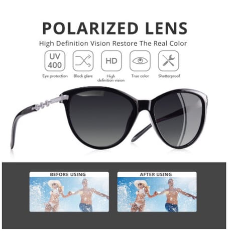 偏光サングラス レディース 大人気 キャッツアイ UV400 AOFLY 紫外線99％カット 偏光レンズ キャットアイ ポリカーボネート 軽量 安い 釣り 運転 登山 アウトドア かわいい 選べる4色