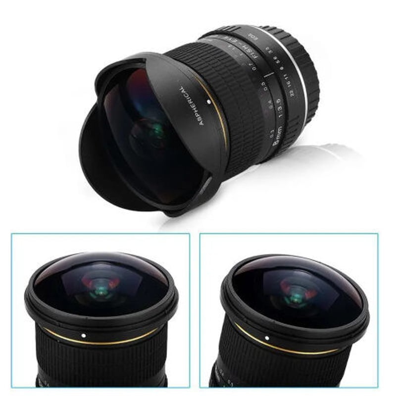 ニコン用 魚眼レンズ f/3.5 8mm 一眼レフ デジタル d3100 d3200 d520