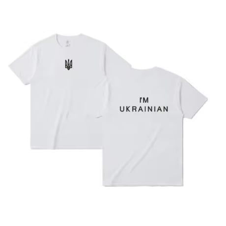 【4色展開】ウクライナ国軍 エンブレム Tシャツ ウォロディミル ゼレンスキー トルィーズブ 三叉