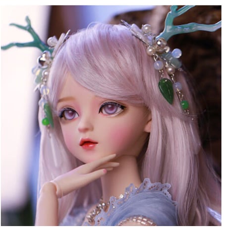 【神秘的なブルーの衣装】 BJD 球体関節人形 美人 1/3 フルセット 60cm 本体＋眼球＋ウィッグ＋服＋靴 メイクアップ済み 女の子 カスタムドール 【エレガントな雰囲気】