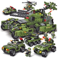 レゴ互換 戦車 6in1 ヘリコプター 戦闘機 車両 特殊部隊 車両 飛行機 戦争 兵士 兵隊 軍隊 戦争 ミニフィグ ブロックセット LEGO風