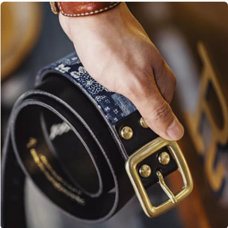 アメカジ】ヴィンテージレザー ベルト スタッズ ベルト ヴィンテージ