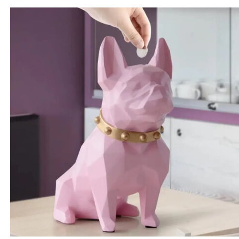 貯金箱 犬デザイン 6色展開 可愛い 置物 誕生日プレゼント インテリア