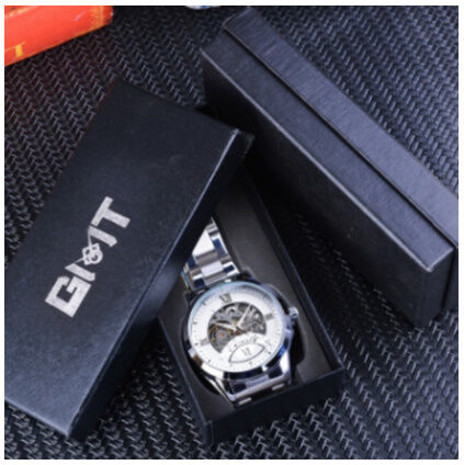 T-WINNER】 メンズ腕時計 スケルトン 自動巻き 機械式 ローマ数字