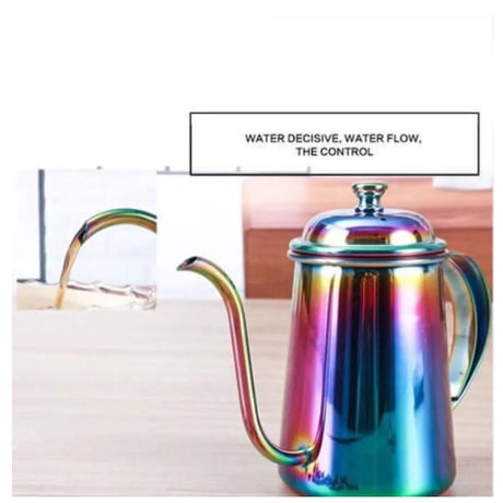 5色展開 ステンレス鋼 コーヒードリップケトル 泡立 コーヒーポット コーヒーツール 650ml