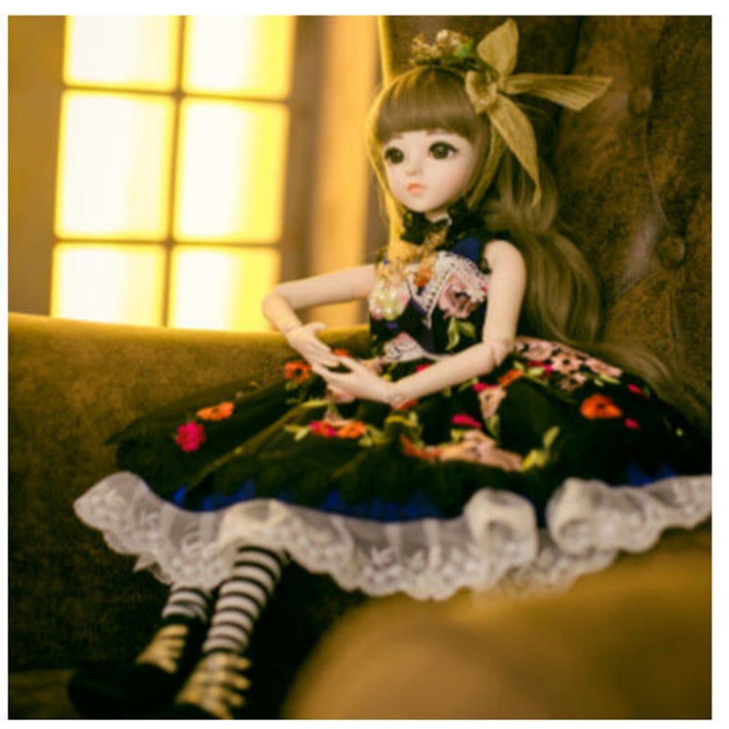 BJD 1/8 ほぼ新品 女の子 眼球あり 球体関節人形 幼女 1/8 本体＋眼球＋メイクアップ済み エルフ