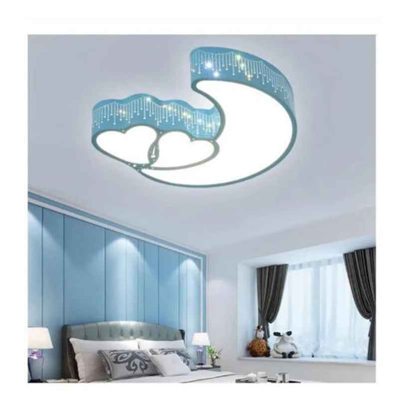 ハート ムーンシェイプ キュート キッズルーム シーリングライト LED