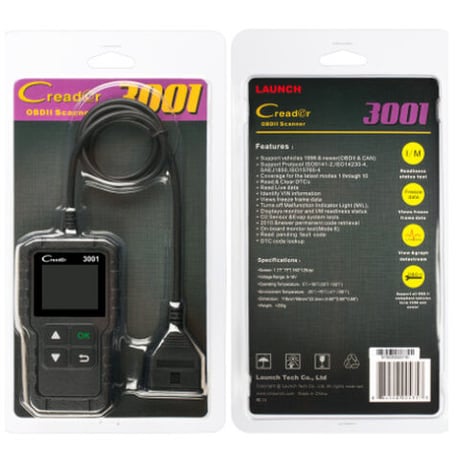 LAUNCH X431 CR3001 故障診断機 車 OBD2 スキャンツール 自動車 故障診断ツール メンテナンス コードリーダー コードスキャナー