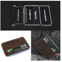 レザークラフト ミニ カードホルダー  アクリル 縫製 テンプレート  革細工 ツール セット