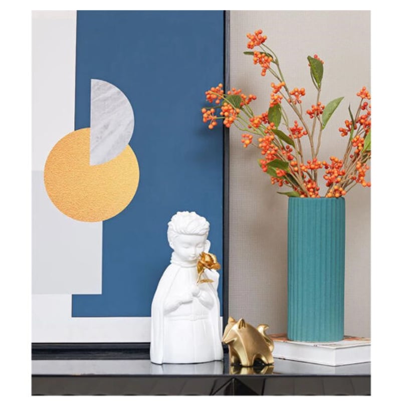 オブジェ】 置物 北欧インテリア 王子 プリンス 黄金の薔薇 人形