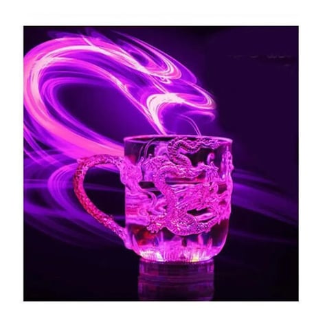 ドラゴンマグカップ 液体を注ぐとライトアップ LEDフラッシュカラー 竜 ビールジョッキ ウイスキー マグ アルコールグラス