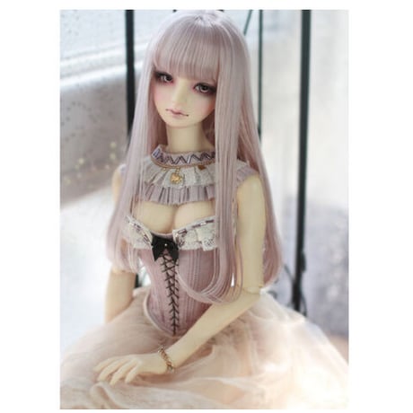 BJD ウィッグ サラサラ ロングヘア 人形用 球体関節人形 カスタムドール ドールウィッグ SD DD YOSD MSD ラベンダー 選べる4サイズ