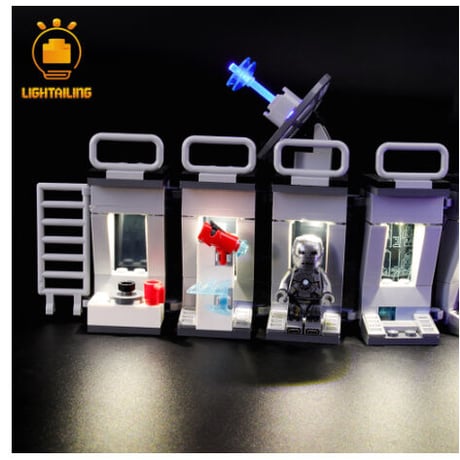 レゴ スーパー・ヒーローズ アイアンマンのホール・オブ・アーマー 76125 互換 LEDライトキット バッテリーボックス ライトアップ セット