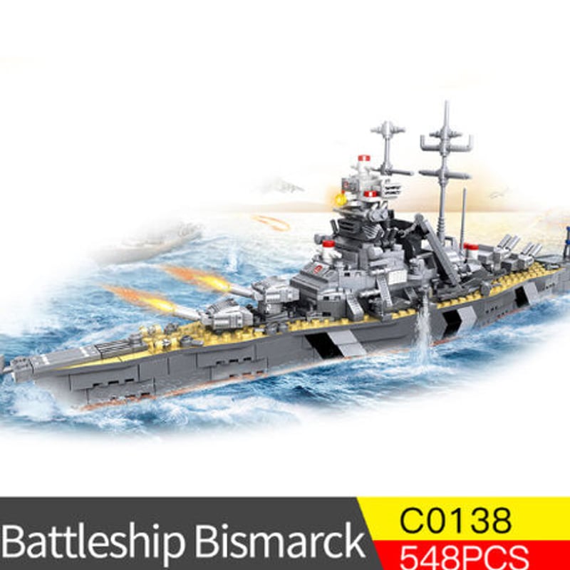 人気の軍艦】 レゴ互換 ビスマルク ドイツ軍 船 LEGO風 戦争
