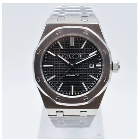 Peter lee 自動巻 機械式腕時計 Mens 40mm ステンレス ブラック 2122