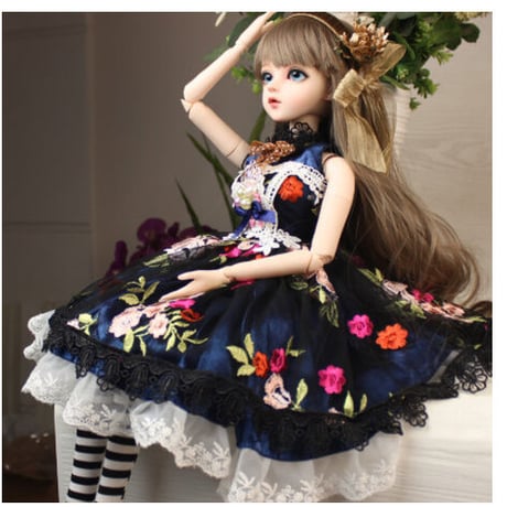 【ロリータ】 BJD 1/3 球体関節人形 60cm フルセット 本体＋眼球＋ウィッグ＋服＋靴 メイクアップ済み カスタムドール 美少女 女の子【プリンセス】