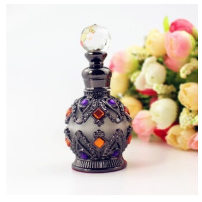 15ml 金属 香水瓶 アラブ スタイル エッセンシャル オイル スポイト