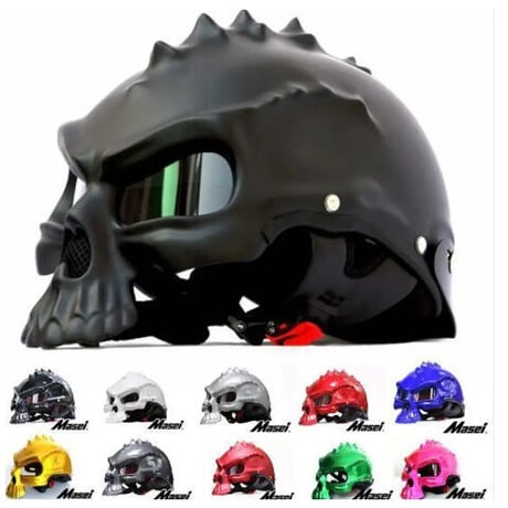 ドクロ スカル スタイル ヘルメット 半ヘル スノボ スノーボード ハーフ バイク キャップ おもしろ デザイン 目立つ M L XL ピンク
